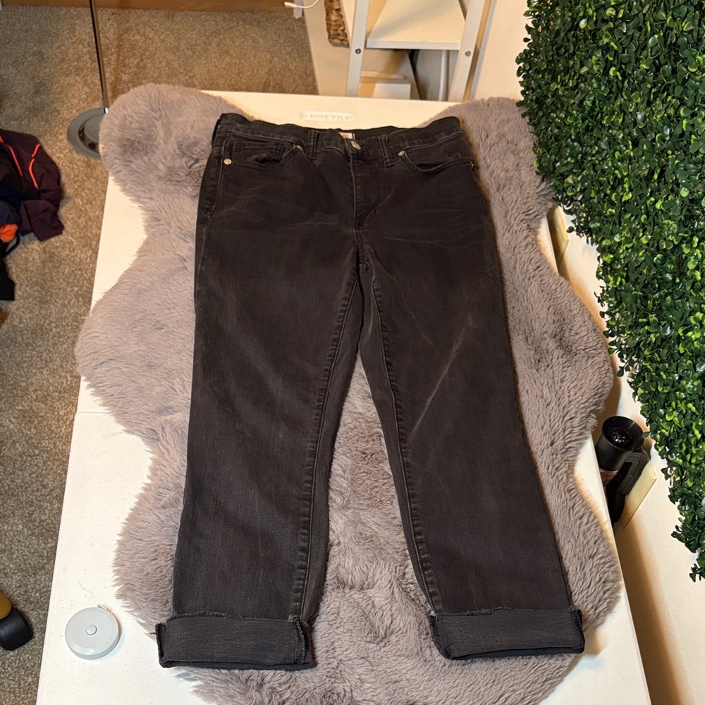 Madewell Black Ankle Crop Skinny Jeans Size 27 - Picture 7 of 7